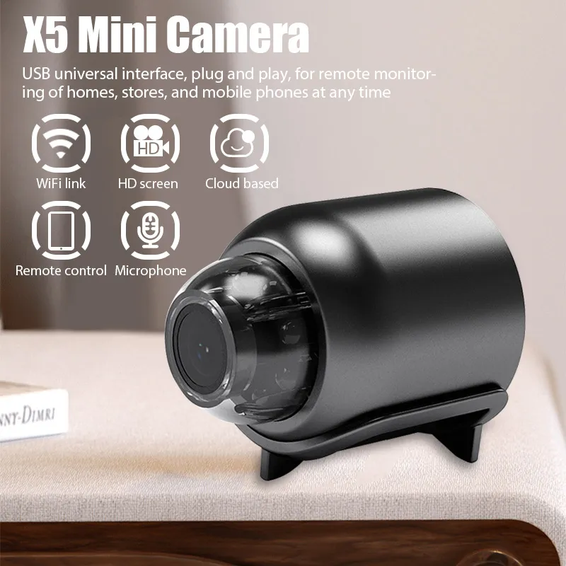 X5 Mini Camera WiFi Wireless Security Protection Remote Monitor Camcorders Video Surveillance Smart Home Mini DV Cam HD Camera